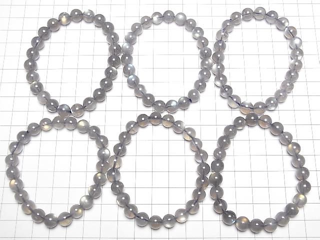 高品質拉長石 AAA 級圓珠 8mm 1串 (手鍊)