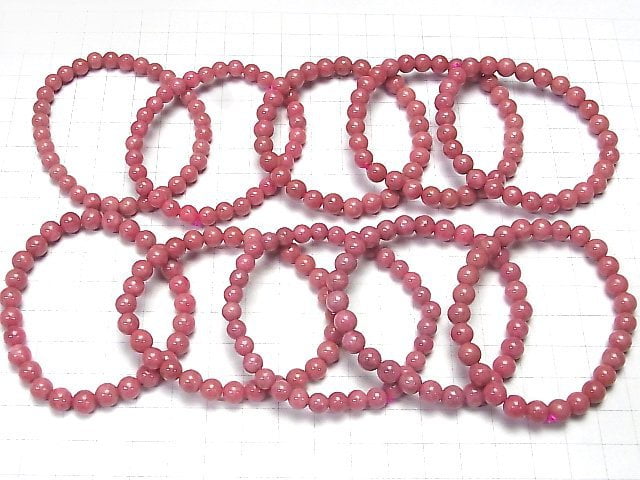 Bracelet Rhodochrosite AAA - Rond 6-6,5mm