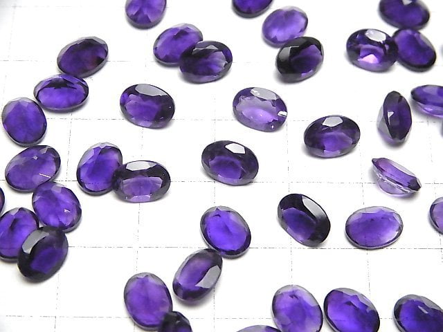 Hochwertiger Amethyst AAA Lose Stein Oval Facettiert 8x6mm 5Stk