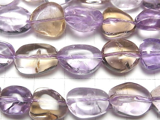 Amethyst xCitrin AA++ Nugget 1Strang Perlen (ca. 15 Zoll / 36 cm)