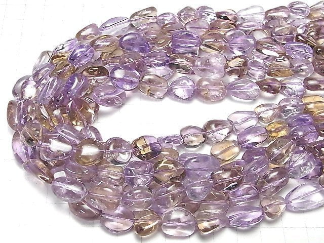 Amethyst xCitrin AA++ Nugget 1Strang Perlen (ca. 15 Zoll / 36 cm)