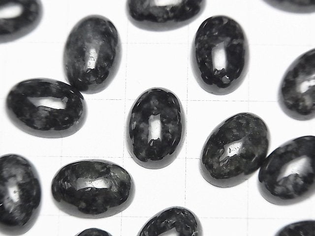 緬甸黑翡翠 AAA 級 - 橢圓形素面蛋面 14x10mm 1顆