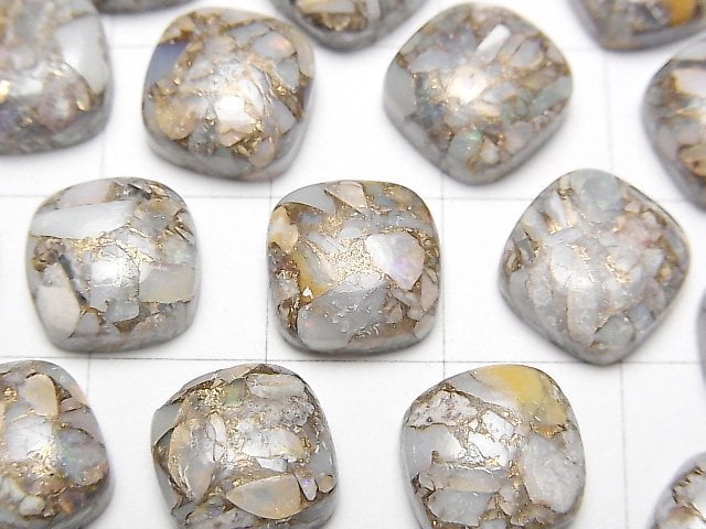 Copper Opal AAA Square Cabochon 10x10mm 2pcs