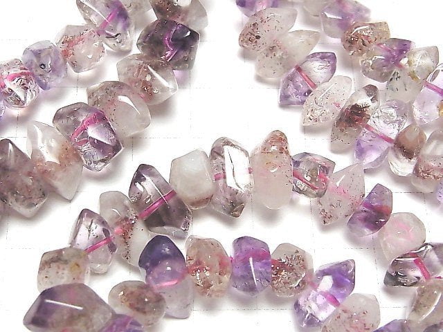 Elestial Quarz AA++ facettierte Nugget-Armband