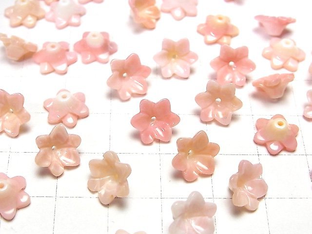Königin Conch Muschel AAA 3D Blume 10x10x5mm Mittelbohrung 3 Stück