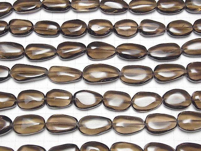 煙石英 AAA 晶塊半串或一串珠子 (約15英吋/38公分)