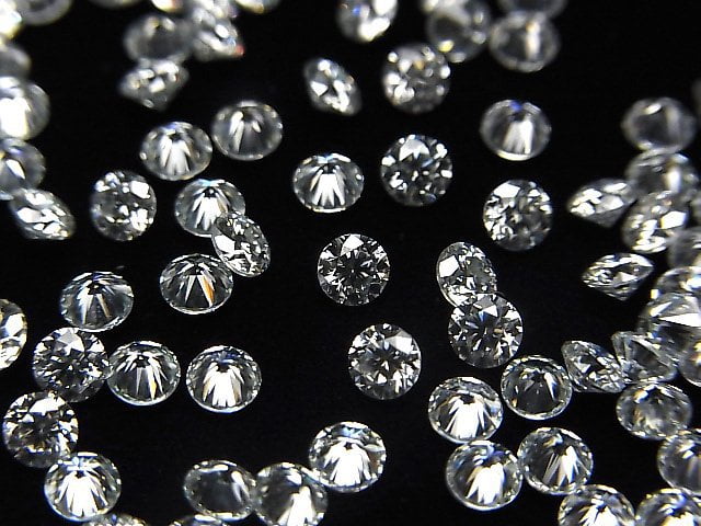 Moissanit AAA Lose Steine Rund Facettiert 3x3mm 5 Stück