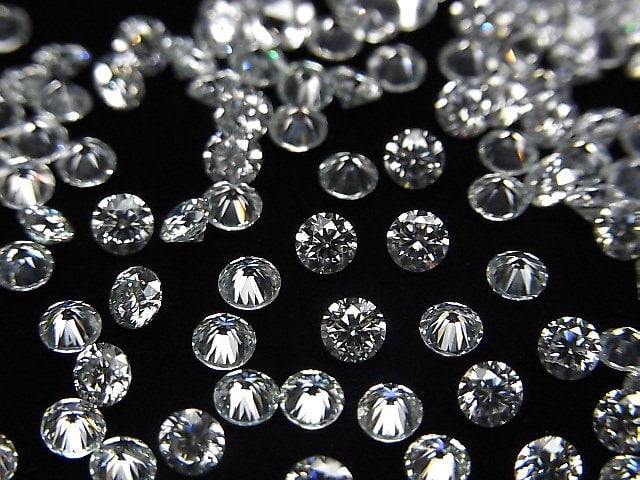 Moissanit AAA Lose Steine Rund Facettiert 3x3mm 5 Stück