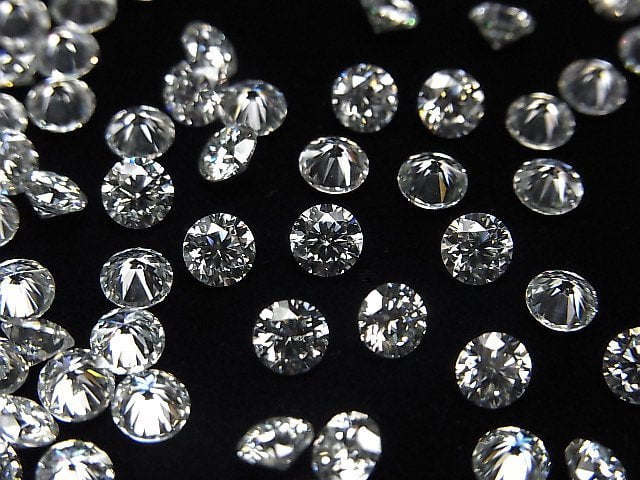 Moissanit AAA Lose Steine Rund Facettiert 4x4mm 3 Stück