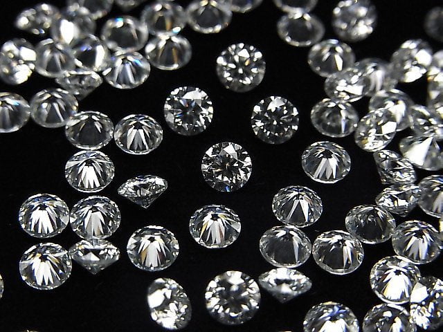 Moissanit AAA Lose Steine Rund Facettiert 4x4mm 3 Stück
