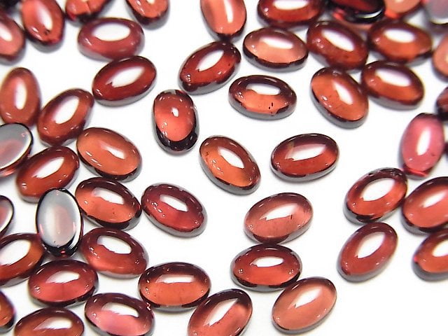 高品質莫三比克石榴石 AAA 橢圓凸圓形 6x4mm 10顆