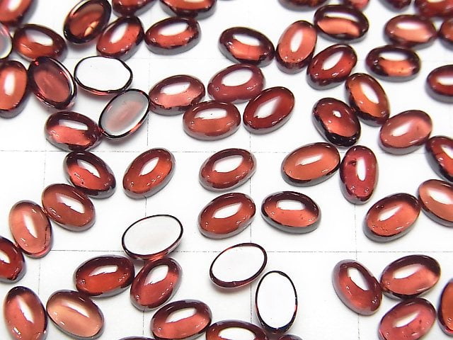 高品質莫三比克石榴石 AAA 橢圓凸圓形 6x4mm 10顆