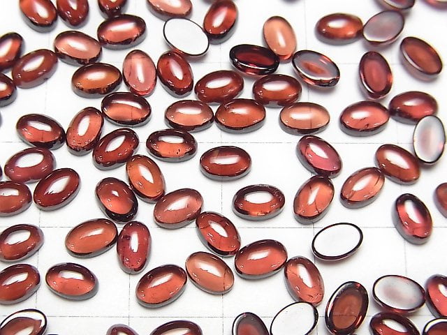 Hochwertiger Mosambik Granat AAA Oval Cabochon 6x4mm 10 Stück