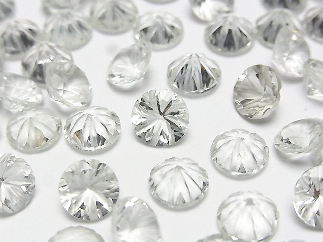 優質綠紫水晶 AAA 雕刻圓刻面 8x8mm 3顆
