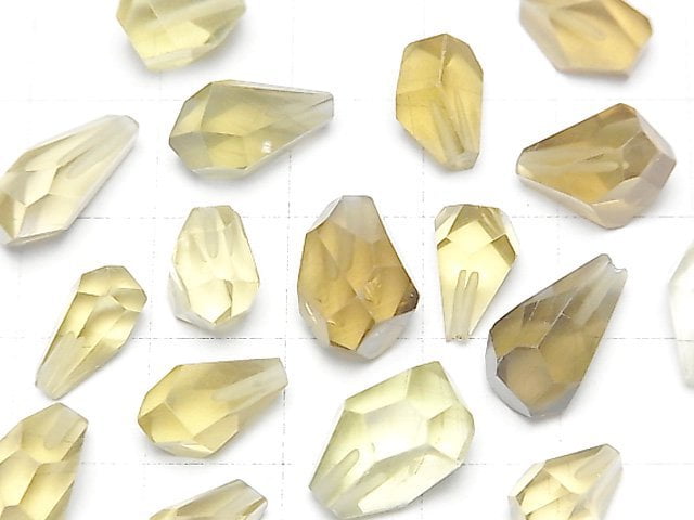 高品質啤酒水晶石英 AAA 半鑽孔原石墜子 3 個