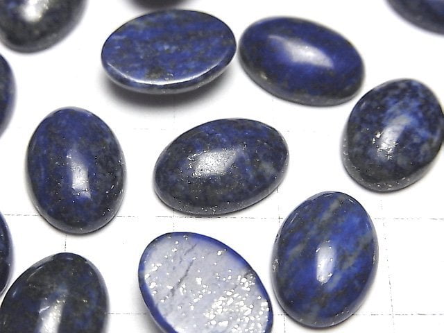 青金石 AA+ 橢圓素面蛋面 14x10mm 4顆