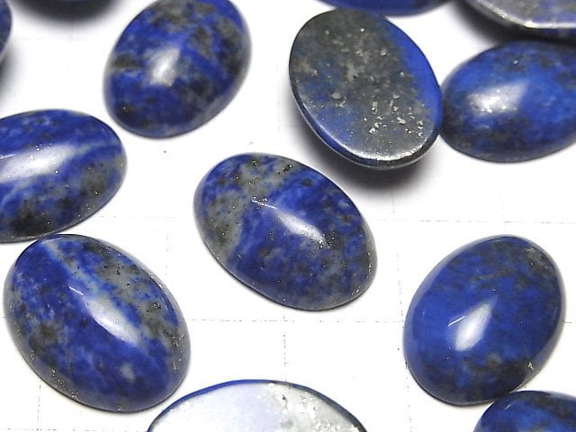 青金石 AA+ 橢圓形素面蛋面 18x13毫米 4顆