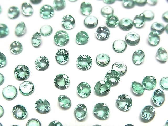 High Quality Emerald AAA- Loose stone Round Faceted 3x3mm 2pcs