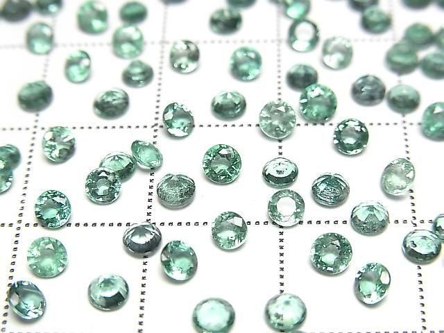 High Quality Emerald AAA- Loose stone Round Faceted 3x3mm 2pcs