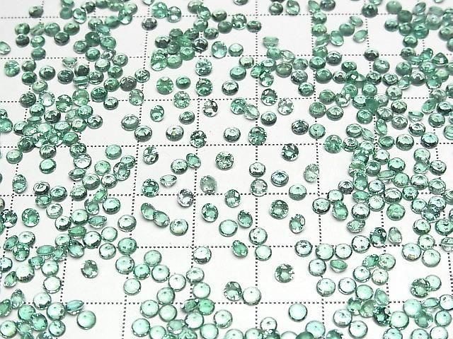 Hochwertiger Smaragd AAA- loser Stein runder facettierter 3x3mm 2 Stück