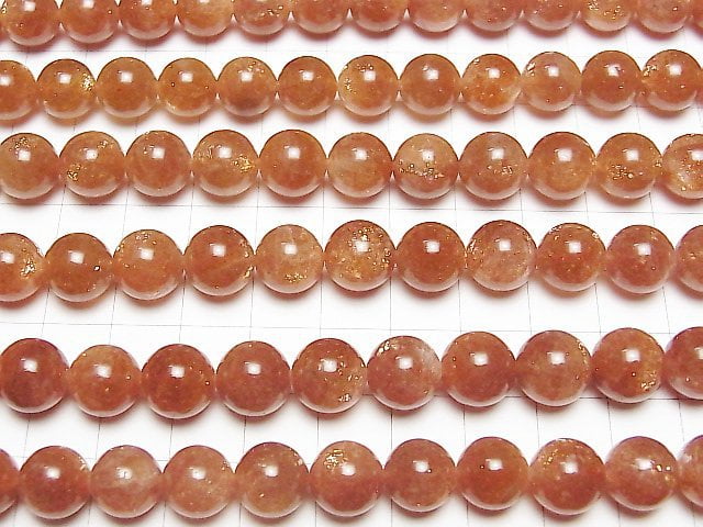Sunstone AA++ Round 10mm half or 1strand beads (aprx.15inch/36cm)
