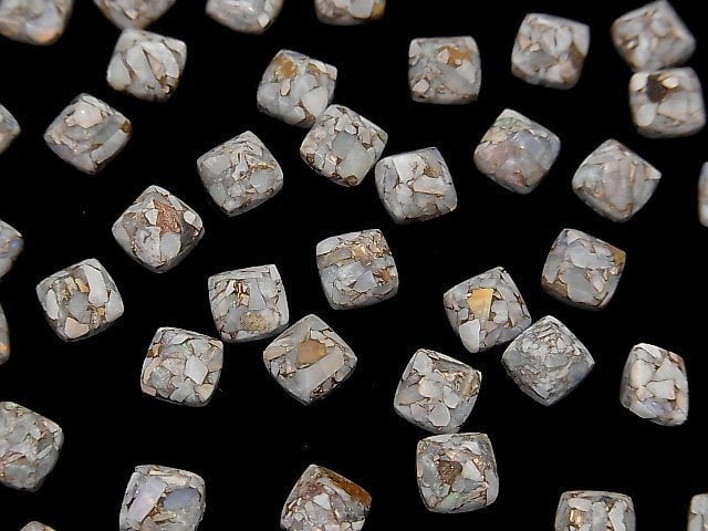 Copper Opal AAA Sugarloaf Cut 6x6mm 3pcs