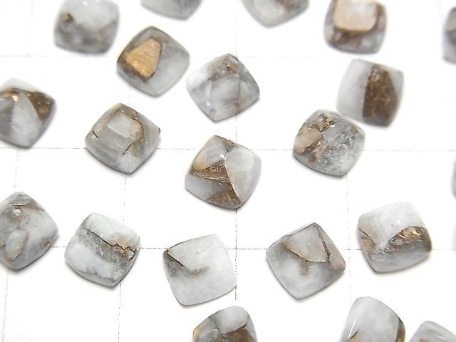 Copper Calcite AAA Sugarloaf Cut 6x6mm 3pcs