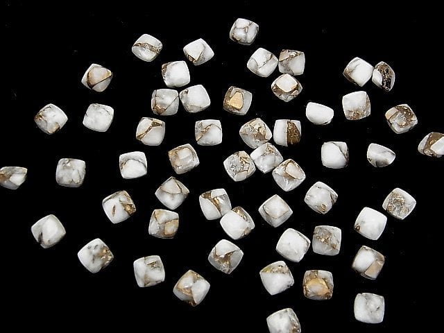 Copper Calcite AAA Sugarloaf Cut 6x6mm 3pcs