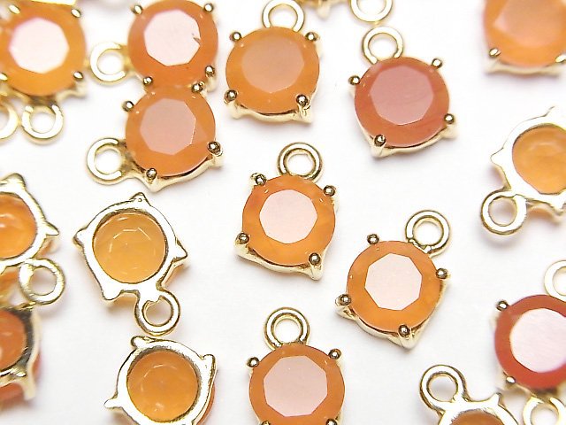 Bezel Setting, Carnelian Gemstone Beads