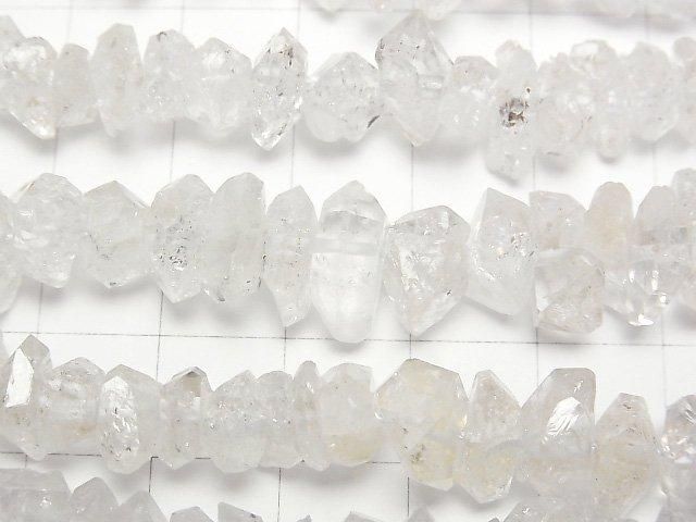 巴基斯坦水晶原礦塊狀切面裸石 1/4 或 1 串珠子 (約 15 英吋/38 公分)