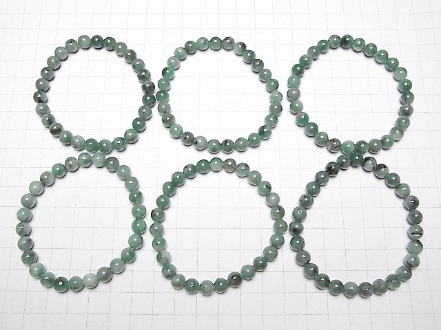 Brasilianischer Smaragd AA+ Rund 7mm Armband