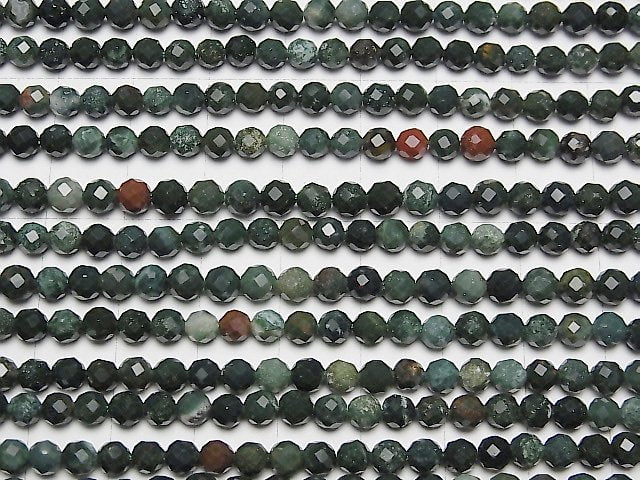 Hochwertig! Blutstein Facettierte Runde 4mm 1strang Perlen (ca. 15 Zoll / 36 cm)