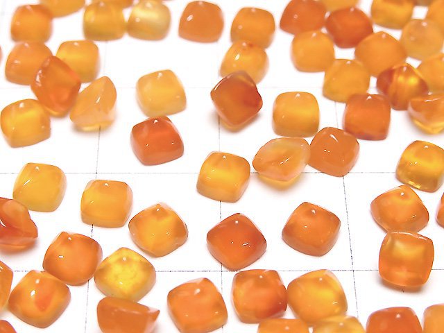 Hochwertig Karneol AAA Zuckerlaib Schnitt 4x4mm 5 Stück
