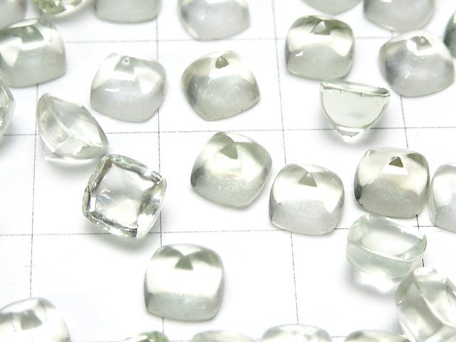 高品質綠紫水晶 AAA 糖塊式切割 6x6mm 4顆