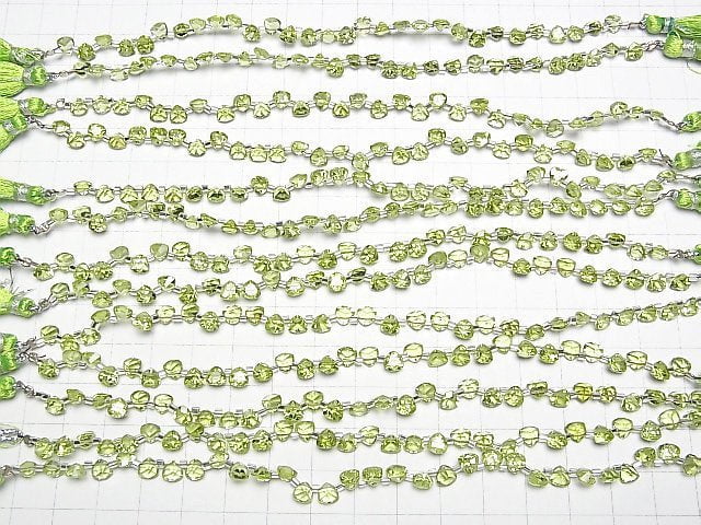 High Quality Peridot AAA- Triangle Faceted 5x5mm half or 1strand beads (28pcs)
