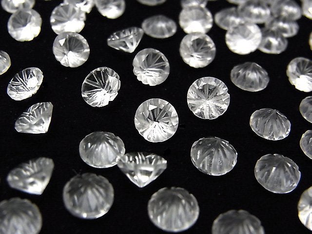 Hochwertiger Kristall AAA geschnitzt rund facettiert 6x6mm 5 Stück