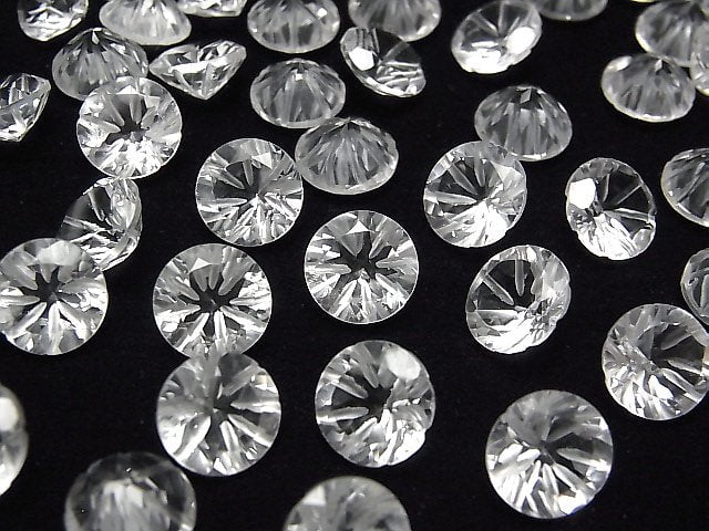 Hochwertiger Kristall AAA geschnitzt rund facettiert 10x10mm 2 Stück