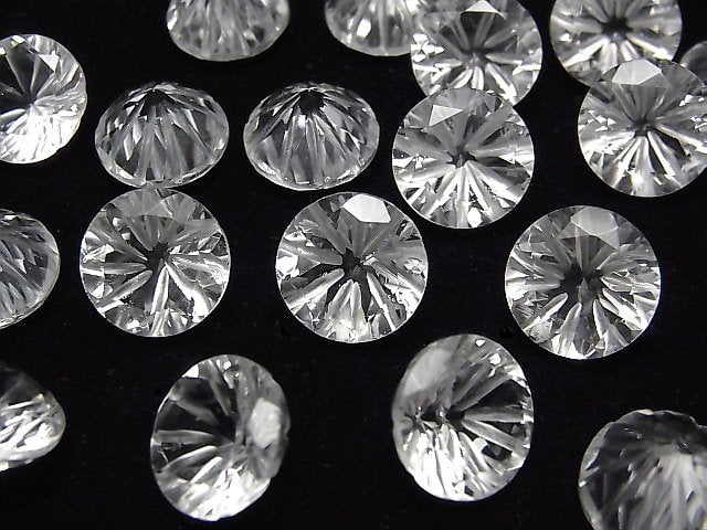Hochwertiger Kristall AAA geschnitzt rund facettiert 12x12mm 1 Stück