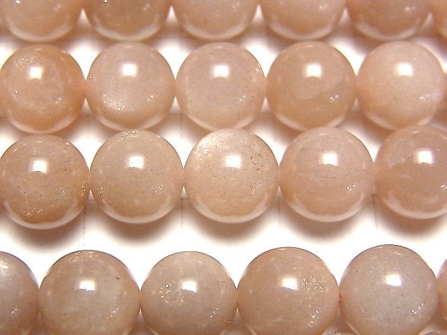 蜜桃月光石 AA++ 圓珠 10mm 半串或一串 (約15英吋/36公分)