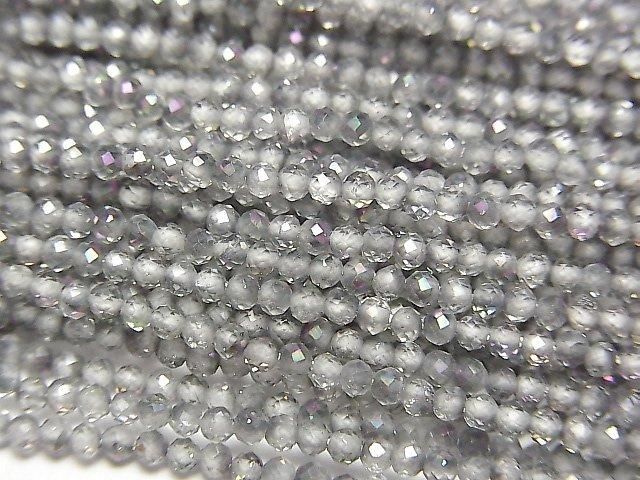 高品質幻彩托帕石 AAA 刻面圓珠 2mm 一串 (約 14 英寸/35 公分) 品質優良!