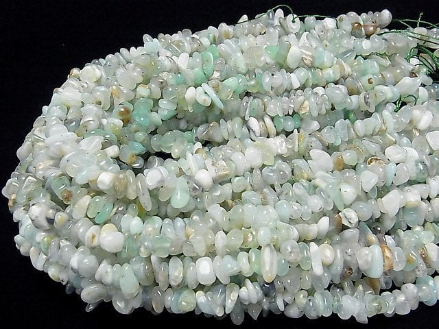 Peru Blauer Opal AA Chips (Kleine Nugget) 1Strang Perlen (ca. 15 Zoll / 36 cm)