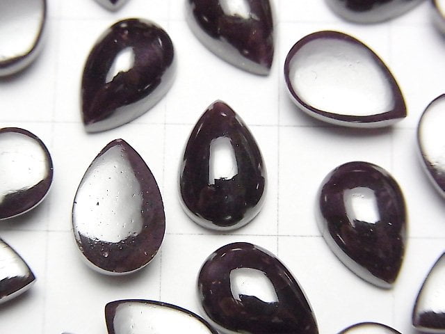 星光石榴石 梨形 蛋面 12x8mm 1顆