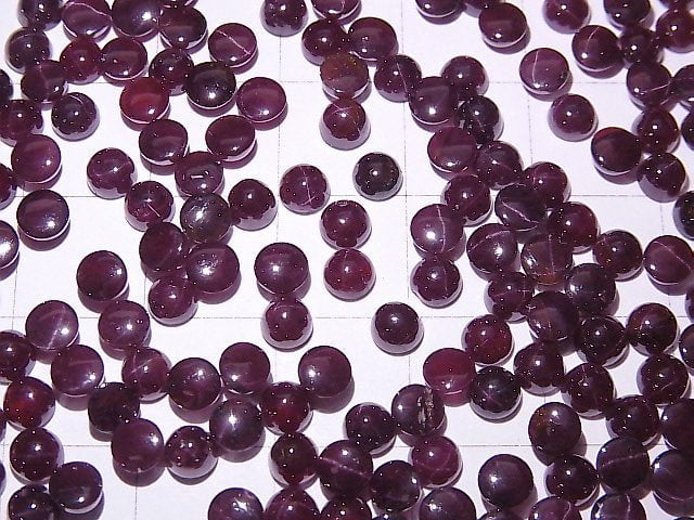 Sterngranat Rund Cabochon 4x4mm 10 Stück