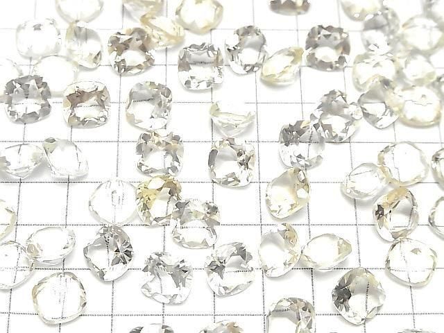 高品質淺色黃水晶 AAA 裸石方形刻面 10x10mm 2顆