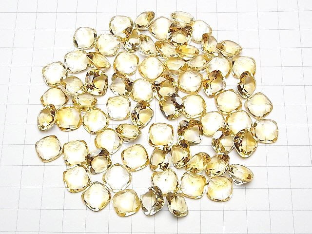 Hochwertiger Citrin AAA Lose Stein Quadrat Facettiert 12x12mm 1Stück