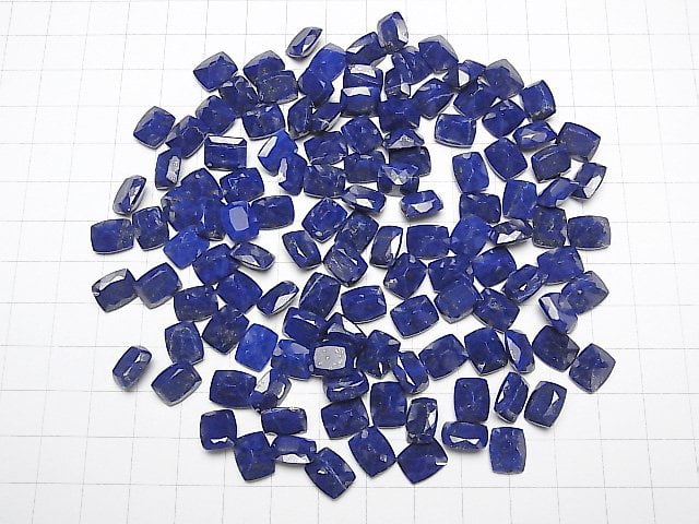 Lapislazuli AAA- Lose Steine Rechteckig Facettiert 10x8mm 3 Stück