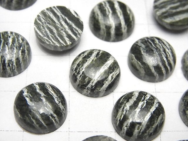 蛇紋石 AAA 圓形素面蛋面 12x12mm 3顆