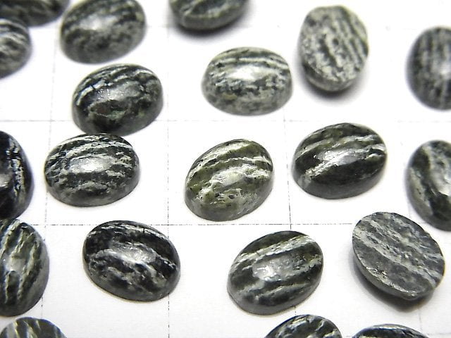 蛇紋石 AAA 橢圓形素面蛋面 8x6mm 5顆