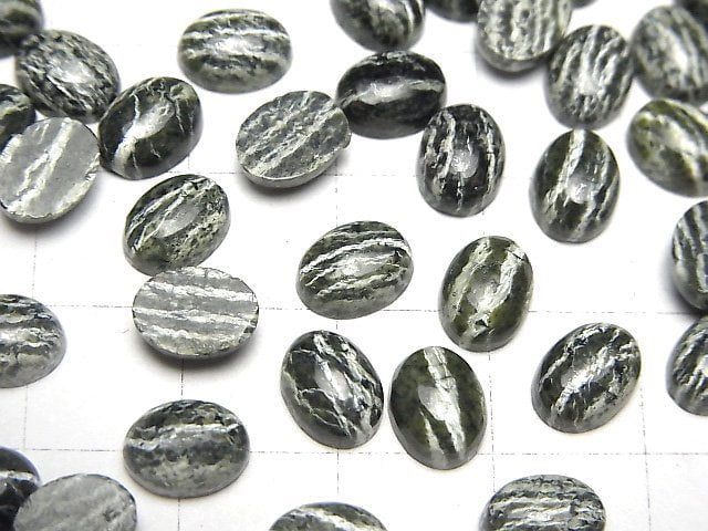 Serpentin AAA ovaler Cabochon 8x6mm 5 Stück