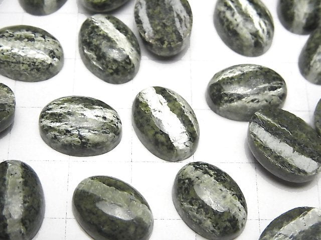 Serpentin AAA ovaler Cabochon 14x10mm 3 Stück